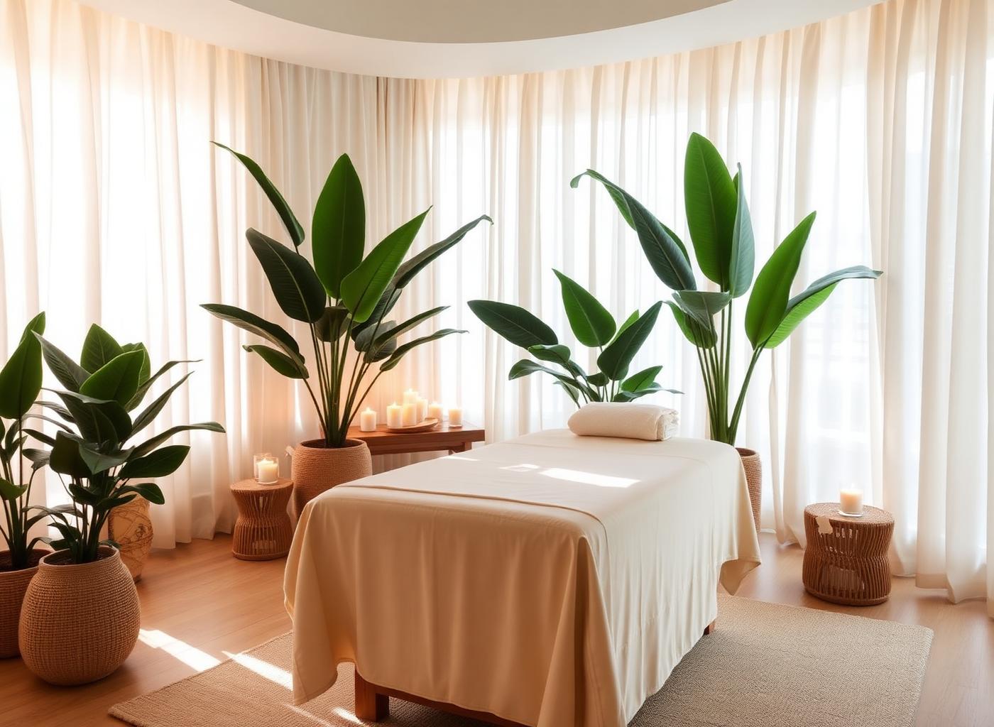 Calm massage therapy studio interior in Conroe, TX